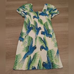 Farm Rio Bird Gathered Dress - Size M